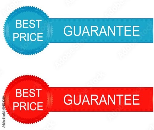 Best price guarantee labels, vector illustration