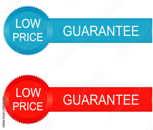 Low price guarantee labels, vector illustration