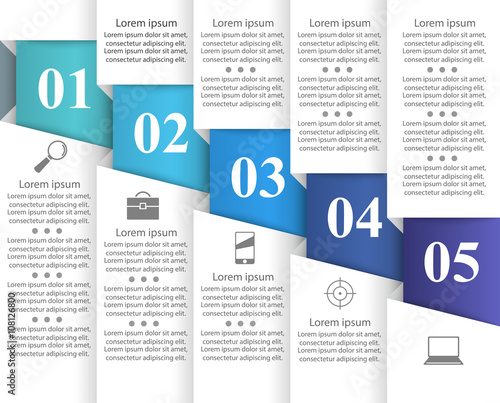 3D infographic design template and marketing icons.