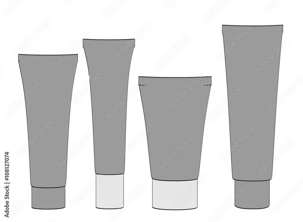 2d cartoon illustration of makeup tubes 2d cartoon illustration of makeup tubes