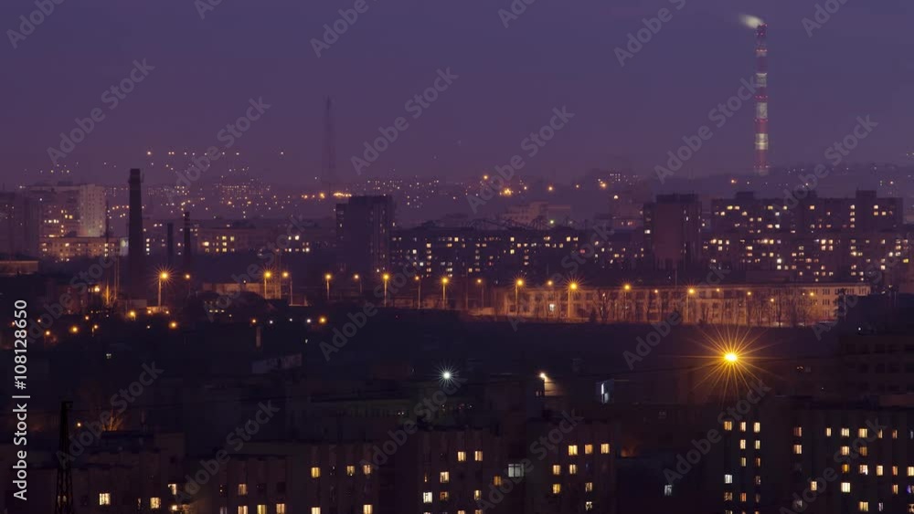 night city with smoke night city with smoke