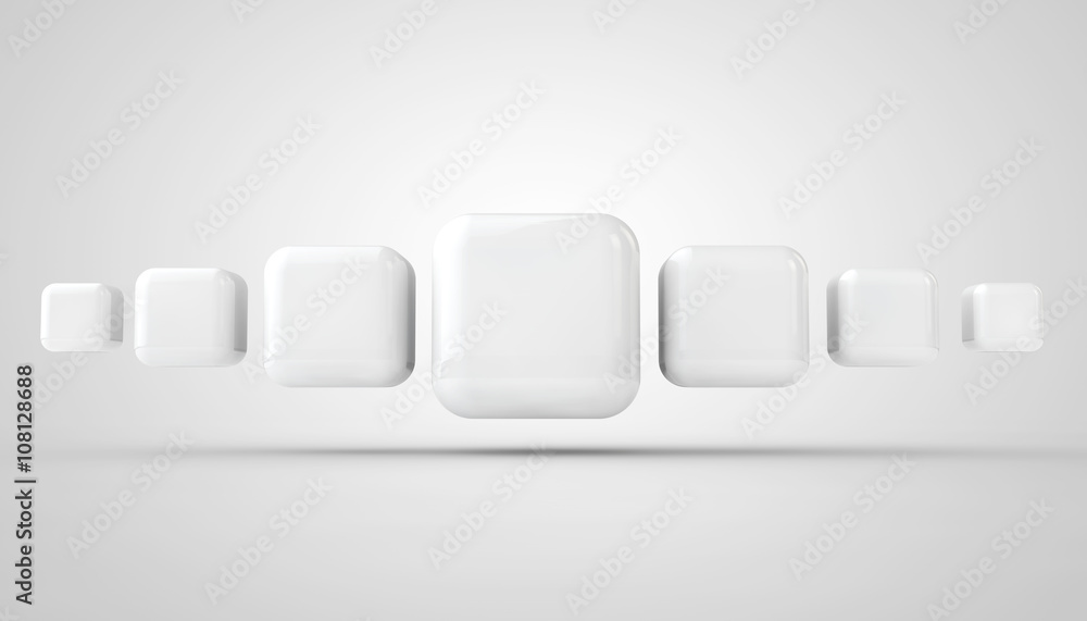 Banner of curved 3d-cubes Banner of curved 3d-cubes
