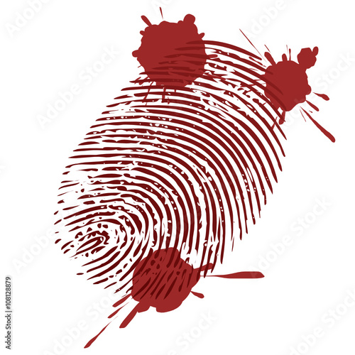 Bloody fingerprint