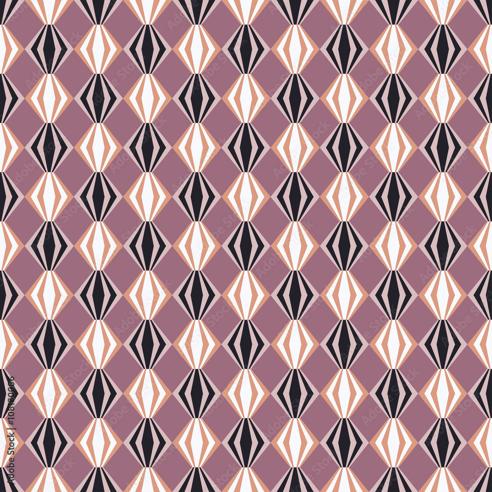 Fototapeta premium Seamless decorative vector background with abstract shapes. Print. Cloth design, wallpaper. 