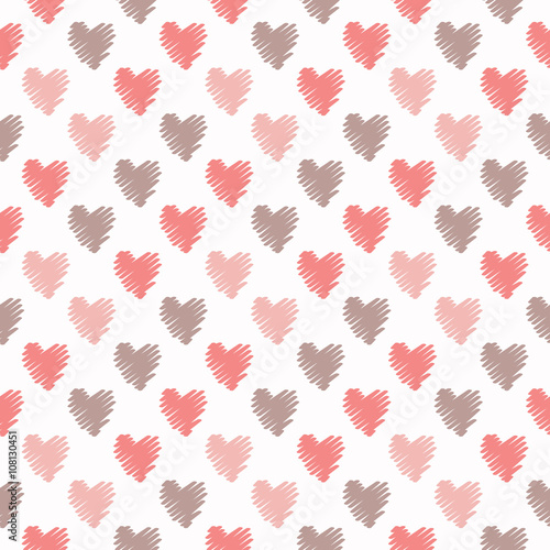 eps Vector image:drawing hearts pattern