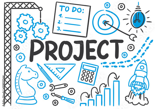 Stick Figure Series Blue / Project