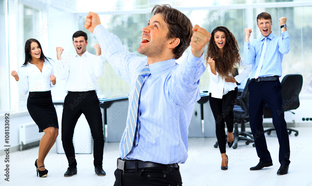 Portrait Of Happy Successful Business Group at office Portrait Of Happy Successful Business Group at office