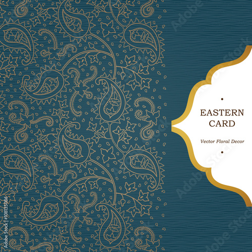 Photography Vector ornate seamless border in Eastern style.