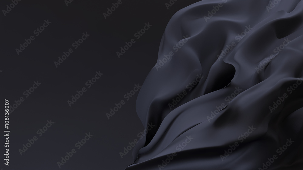 Fototapeta premium Stylish black background with waves growing tissue