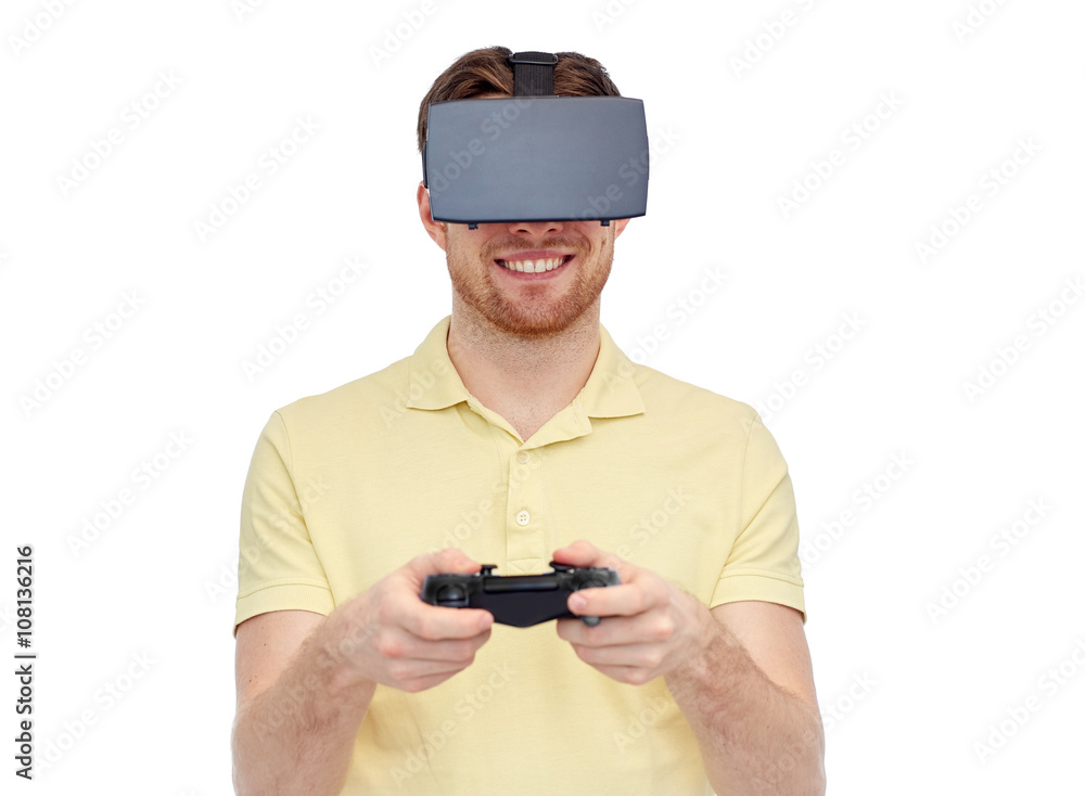 man in virtual reality headset or 3d glasses man in virtual reality headset or 3d glasses