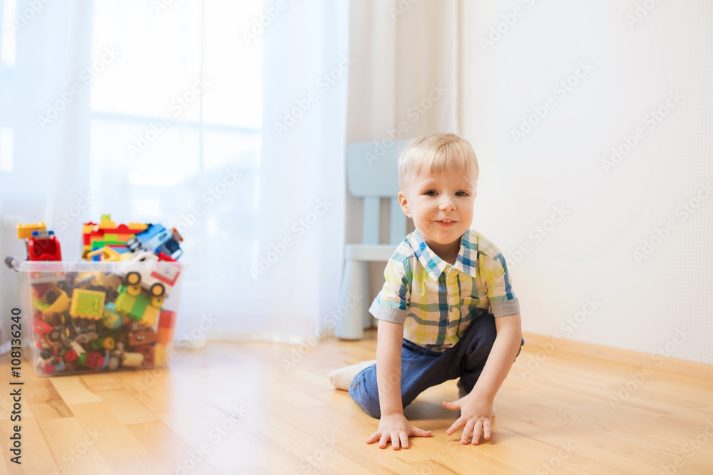 happy little baby boy at home happy little baby boy at home