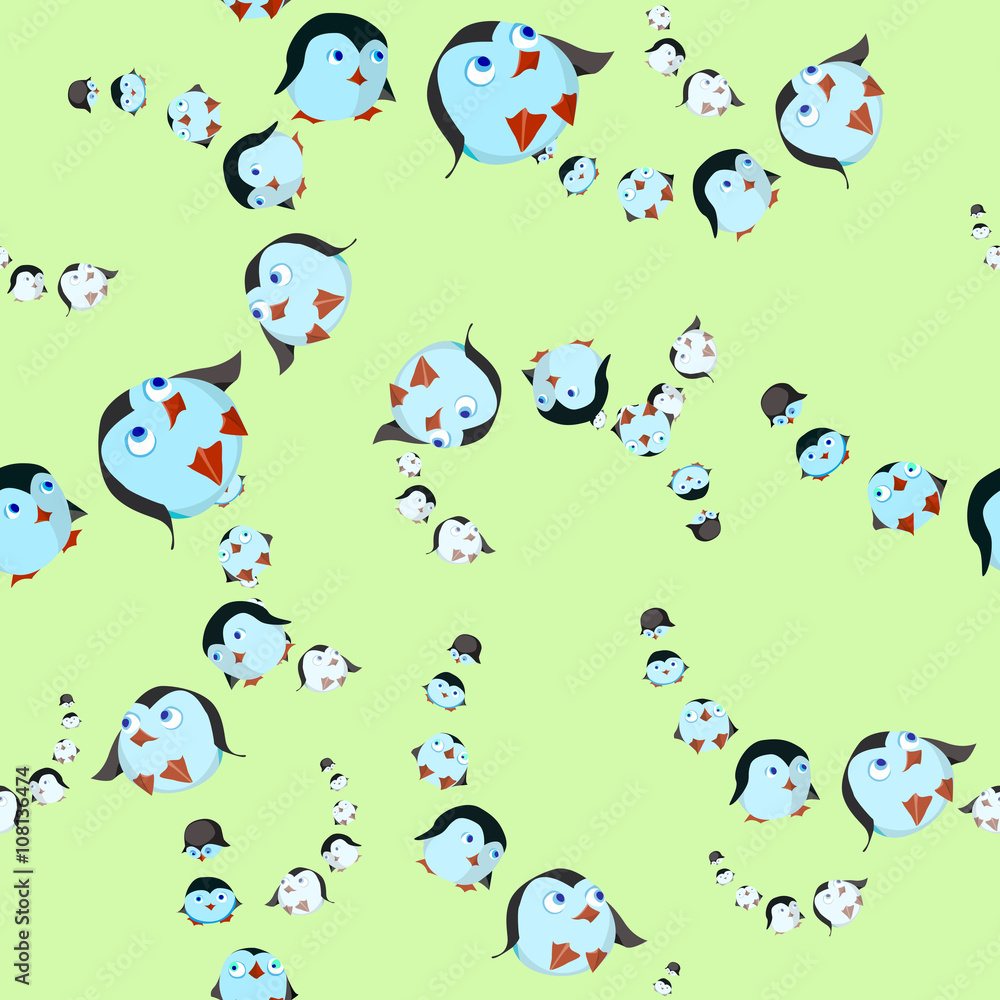 round and funny penguins sliding round and funny penguins sliding