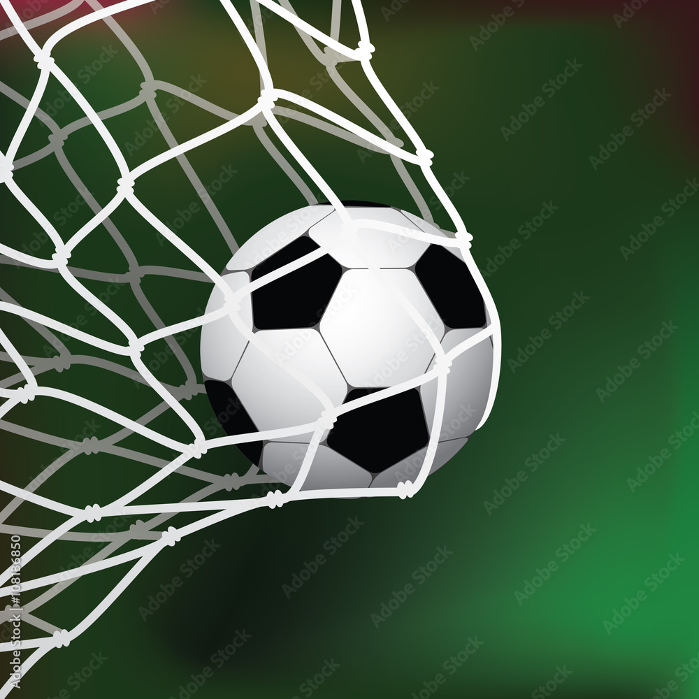 Soccer / Football Goal. Vector Illustration. Realistic Background