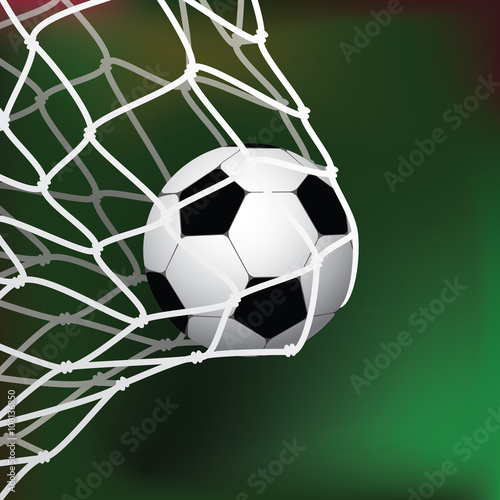 Soccer / Football Goal. Vector Illustration. Realistic Background