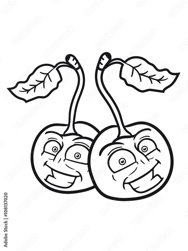 2 cherry leaf delicious comic cartoon face grin funny team buddies 2 cherry leaf delicious comic cartoon face grin funny team buddies