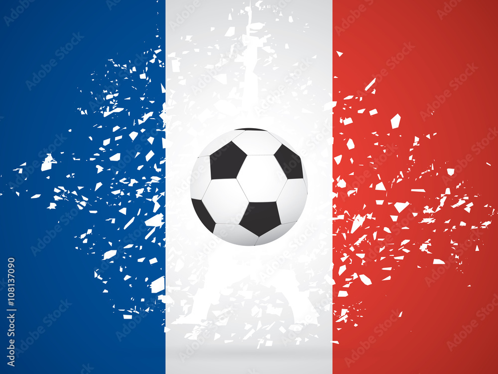 Fototapeta premium France Soccer / Football Background. Vector Illustration