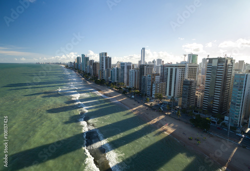 Aerial View of Boa Viagem Beach, Recife, Pernambuco, Brazil