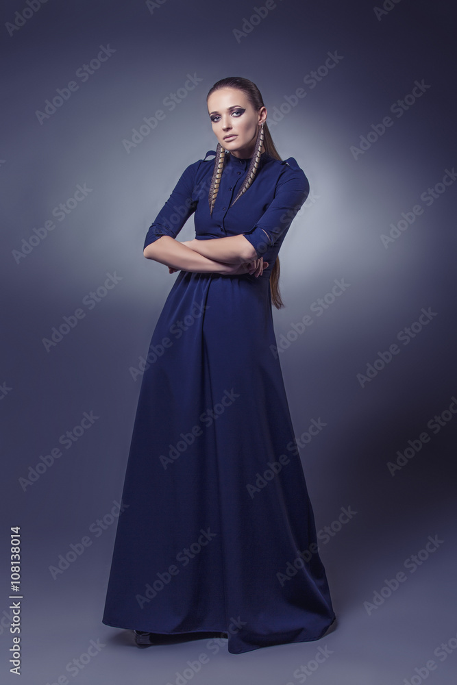 Model beautiful women in fashionable clothes and accessories sh Model beautiful women in fashionable clothes and accessories sh