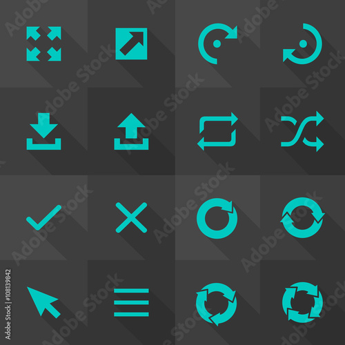 Vector Flat Icon Set - Arrows
