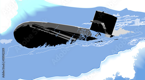 Submarine at sea