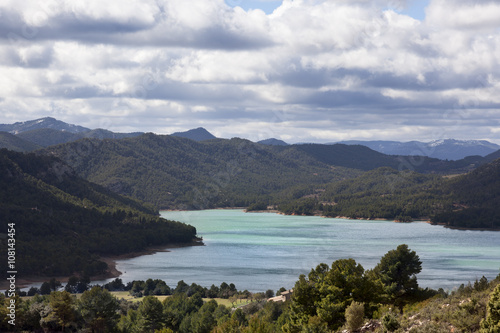 Pena Reservoir Panorama in Teruel  Spain