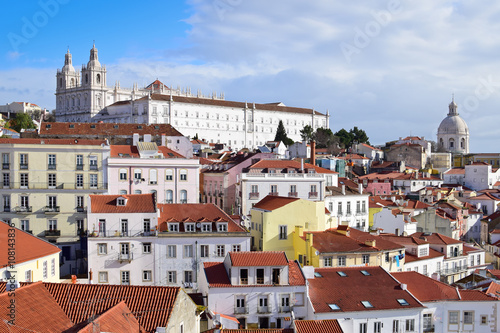 View of Alfama in Lisbon i Portugal