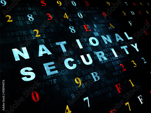 Safety concept: National Security on Digital background
