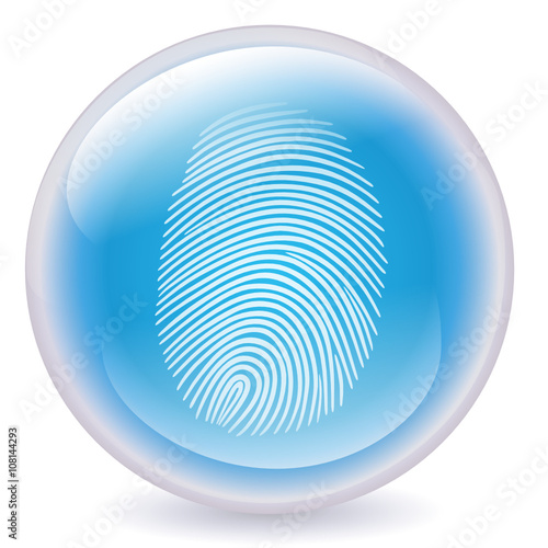 Boule de cristal empreinte digitale
