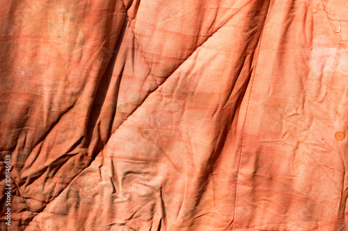 old red cloth as background