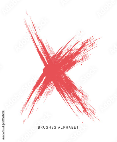 Alfabeto spennellato lettera x