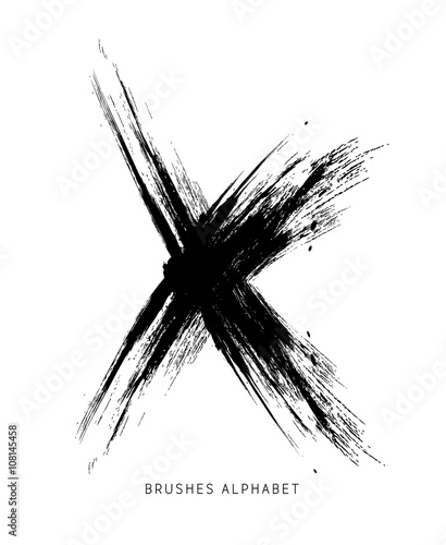 Alfabeto spennellato lettera x