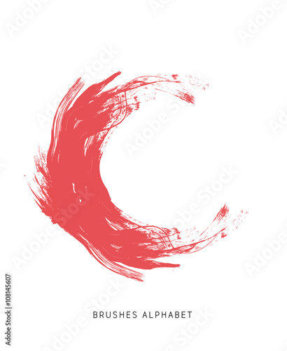 Alfabeto spennellato lettera c