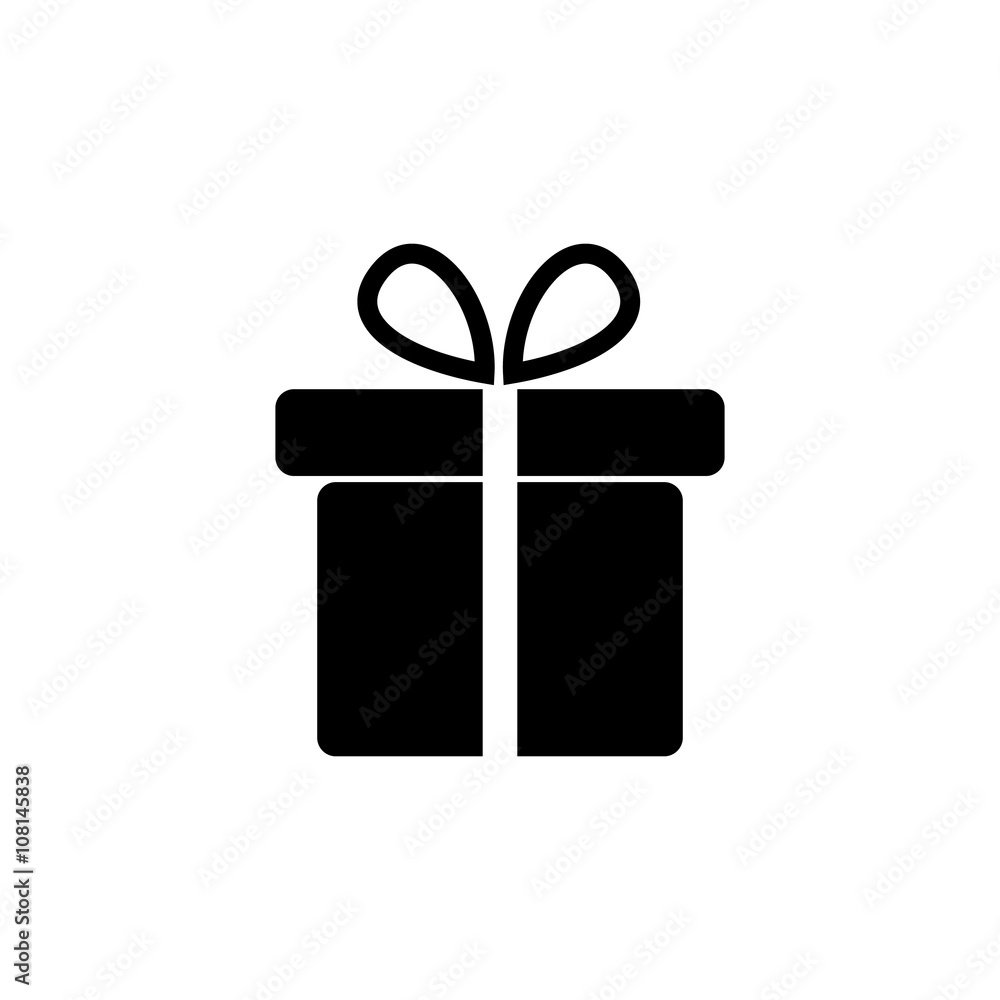 Gift box icon. Vector illustration