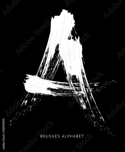 Alfabeto spennellato lettera A