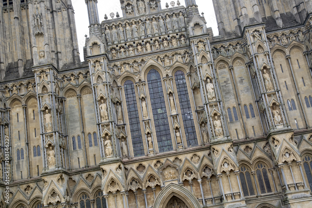 Wells Cathedral Church Facade, Somerset