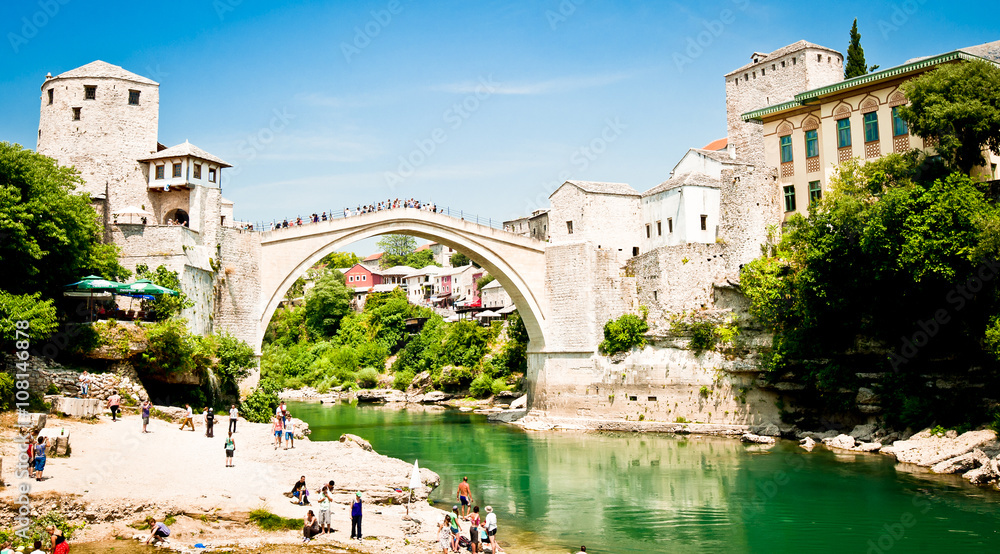 The Old Bridge in Mostar, Bosnia and Herzegovina.