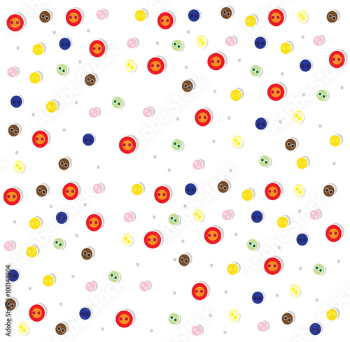 vector abstract background with painted buttons and speckled, baby vector background for design