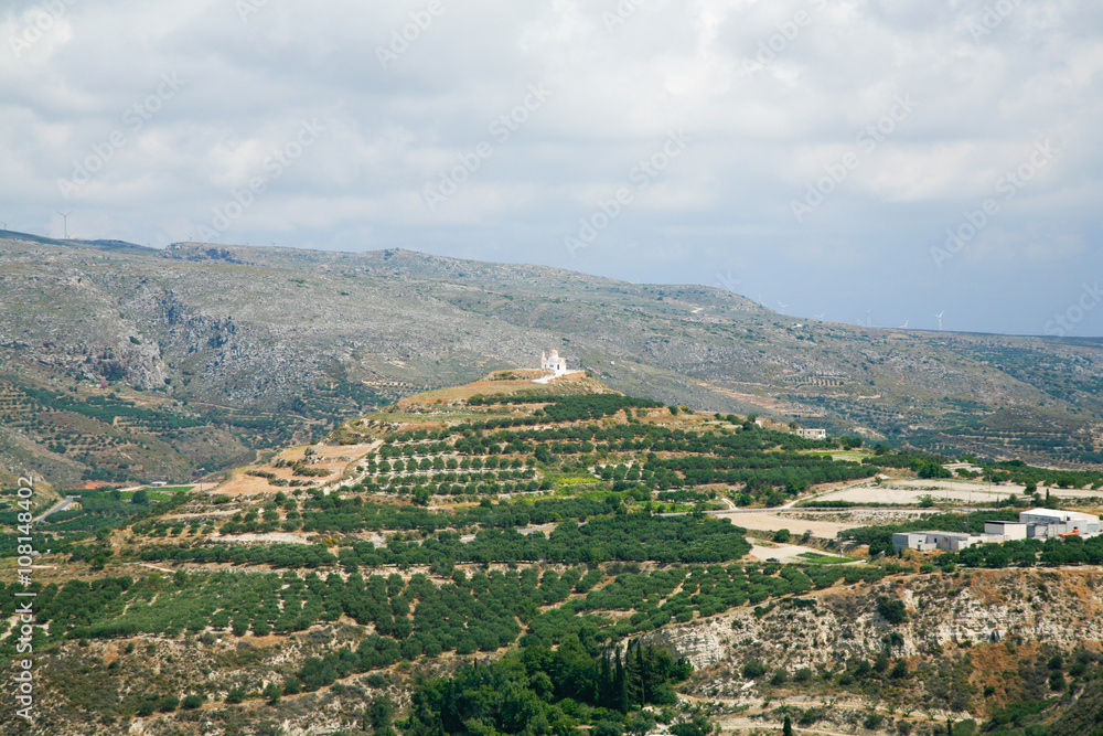 landscape with chapel in Crete
