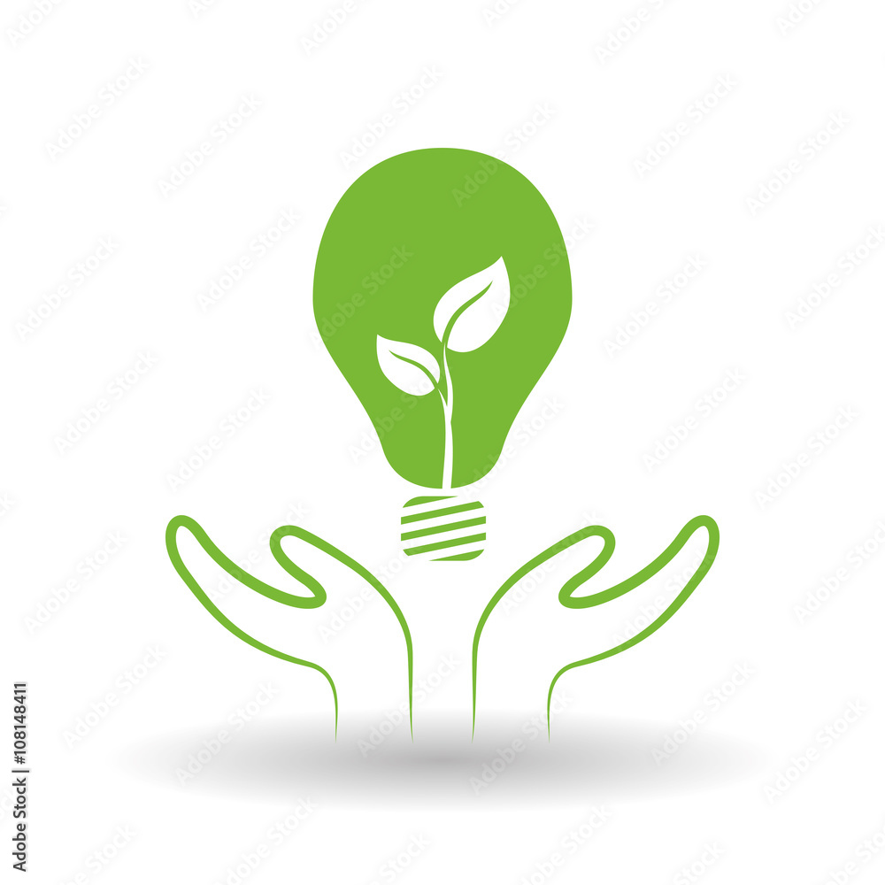 Vector illustration of Think green , editable icon Vector illustration of Think green , editable icon