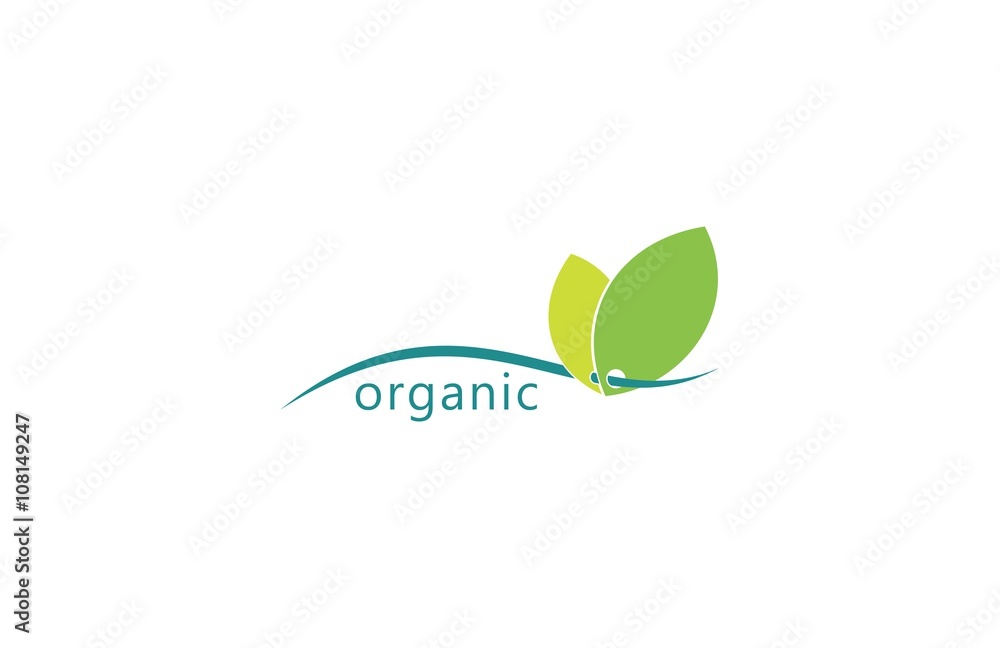 Fototapeta premium leaf organic logo