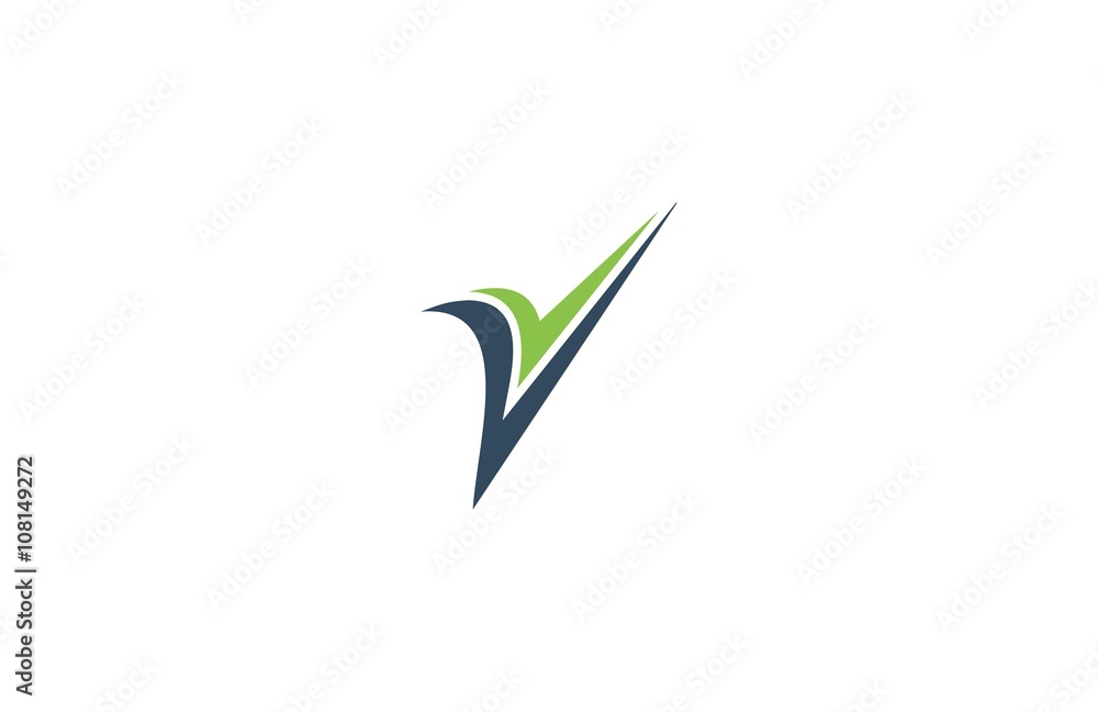 line letter V logo line letter V logo
