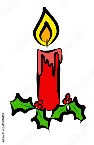Illustration of a Christmas candle