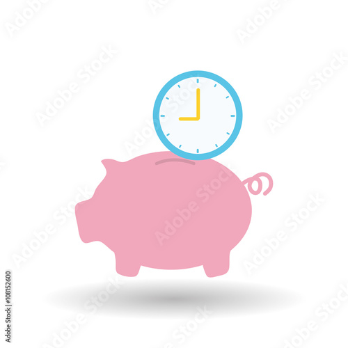 Graphic design of time , vector illustration