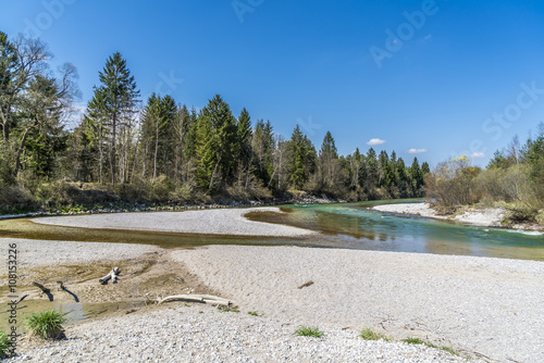 Isarschleife zwischen Wolfratshausen und Geretsried in Bayern photo