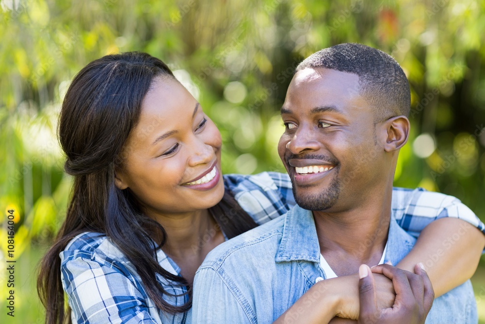 Fototapeta premium Happy couple posing together