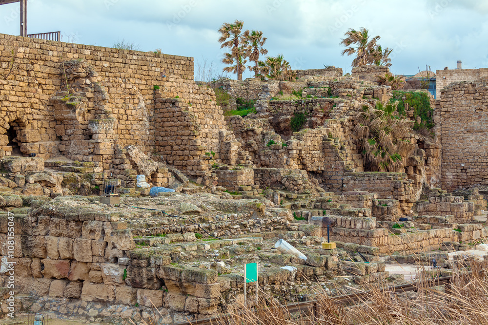 Ruins of Antique Harbor, Caesarea Maritima