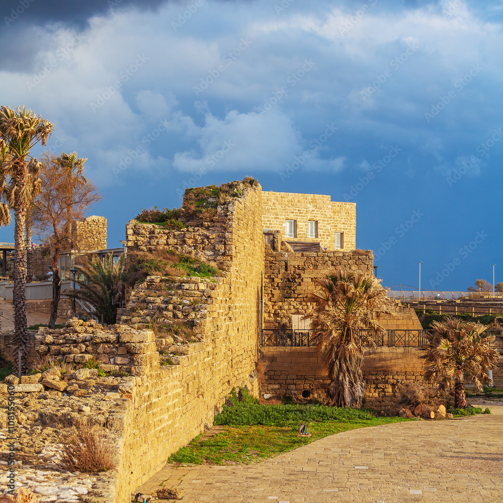 Ruins of Antique Harbor, Caesarea Maritima Ruins of Antique Harbor, Caesarea Maritima