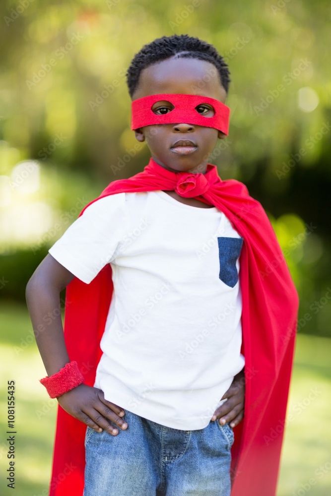 Young child dressing up as a hero - obrazy, fototapety, plakaty 