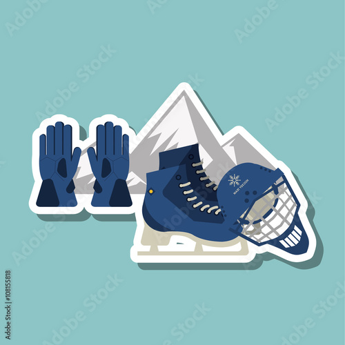 hockey sport design, vector illustration