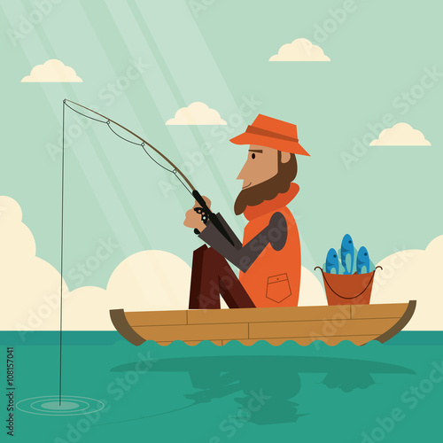 Fishing graphic design
